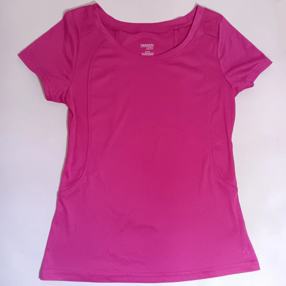 Danskin Girls' Pink Athletic Shirt And Shorts 2-Piece Set Size M 7/8